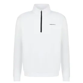 Aguila Golf Men's Pullover – White Half-Zip Long-Sleeve Fit