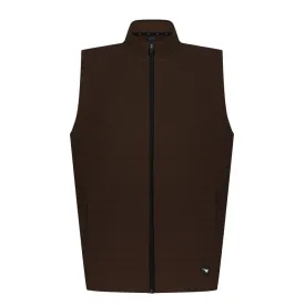 Aguila Golf Sleeveless Vest – Deep Brown Full-Zip Performance Fit