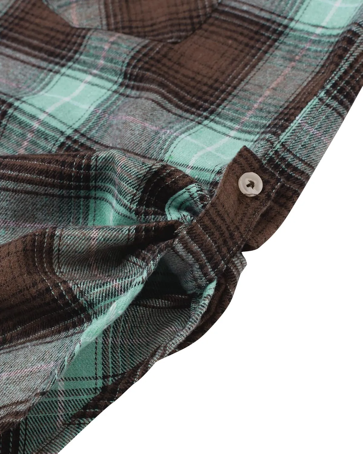Alimens & Gentle Womens Plaid Flannel Shirts Long Sleeve Roll Up Casual Button Down Shirt