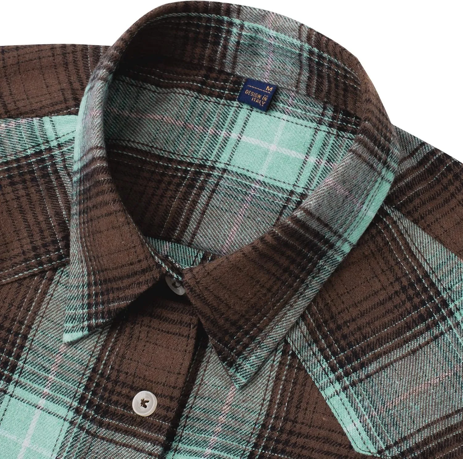 Alimens & Gentle Womens Plaid Flannel Shirts Long Sleeve Roll Up Casual Button Down Shirt