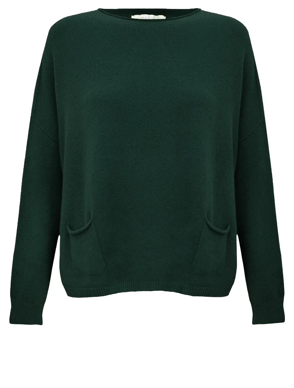 Amazing Woman Jodie Fine Knit 2 Front Pocket Jumper