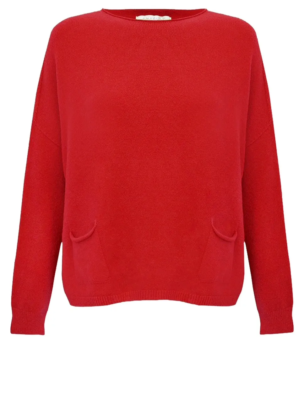 Amazing Woman Jodie Fine Knit 2 Front Pocket Jumper