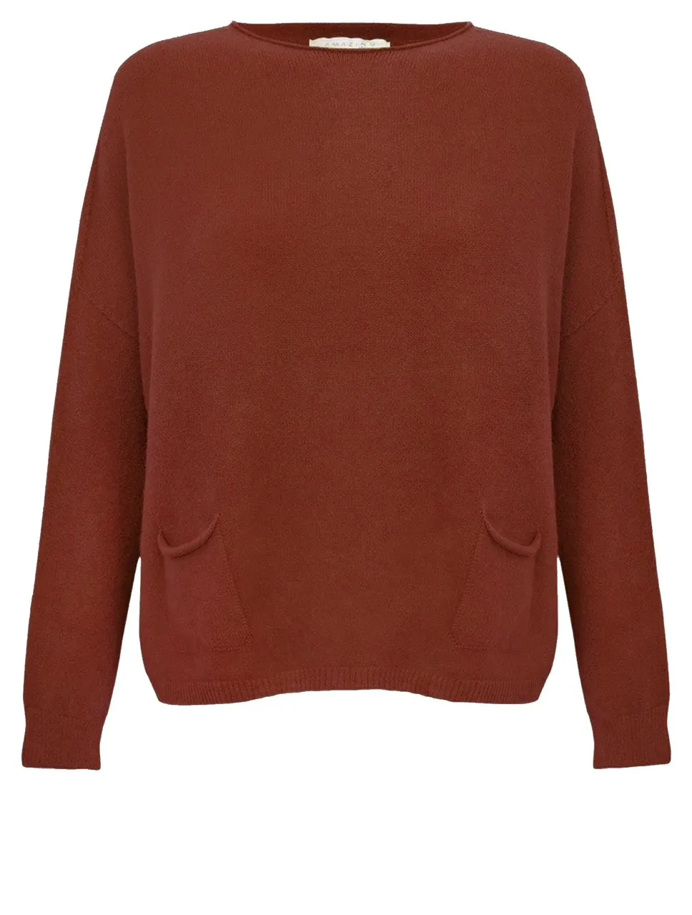 Amazing Woman Jodie Fine Knit 2 Front Pocket Jumper