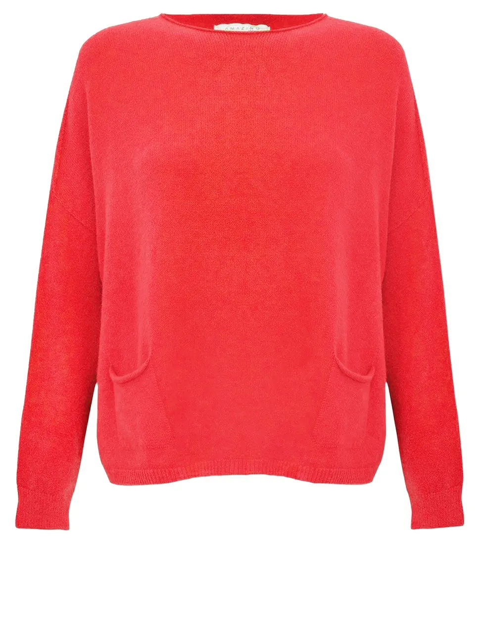 Amazing Woman Jodie Fine Knit 2 Front Pocket Jumper