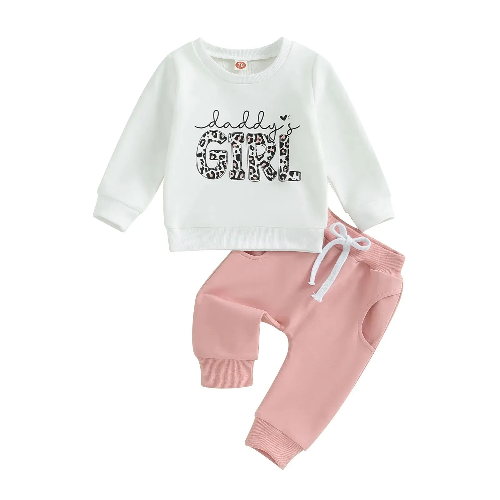 Baby mama's Boys Letter Print Top and Elastic Pants Set
