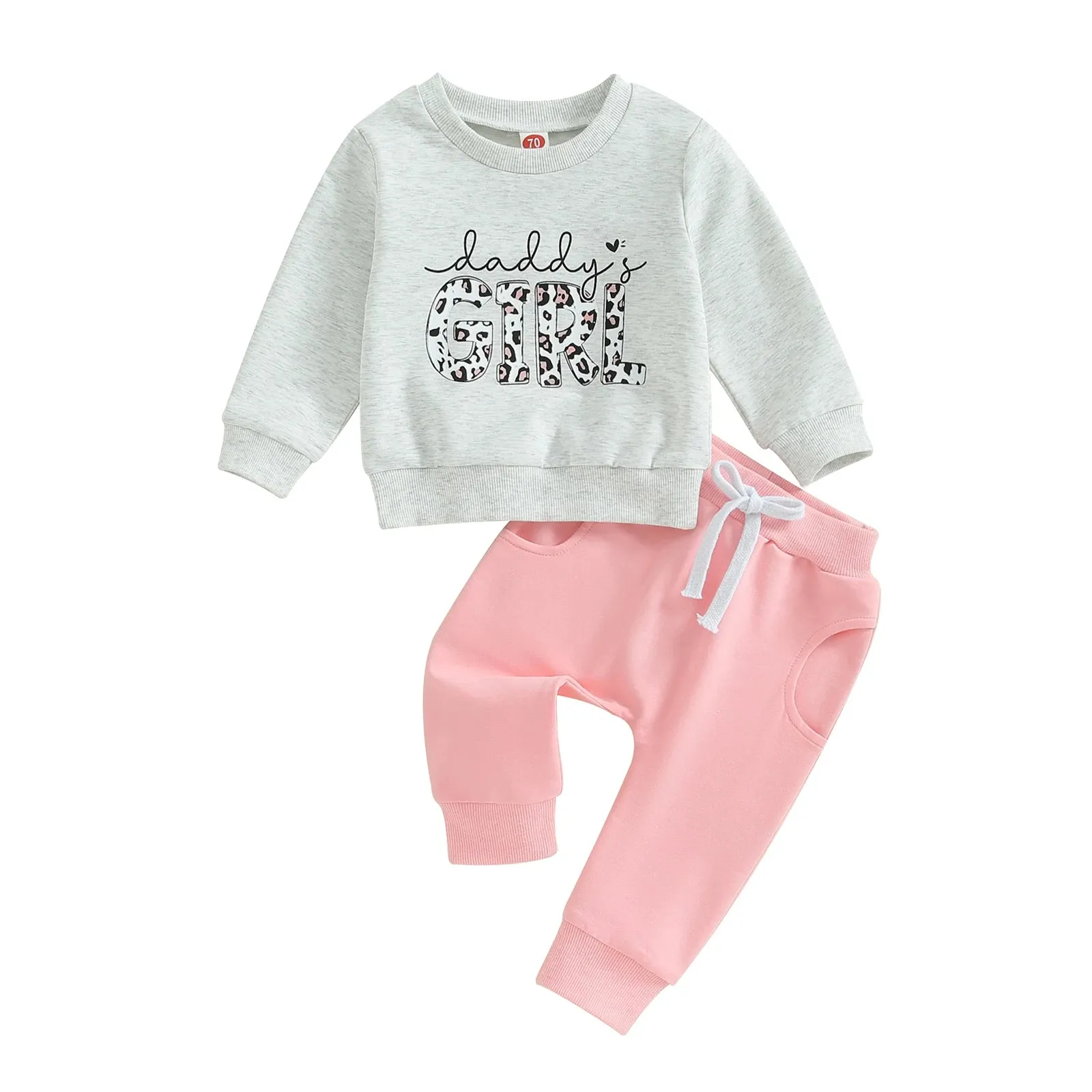 Baby mama's Boys Letter Print Top and Elastic Pants Set