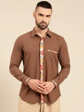 Brown Print Malai Cotton - MM0862