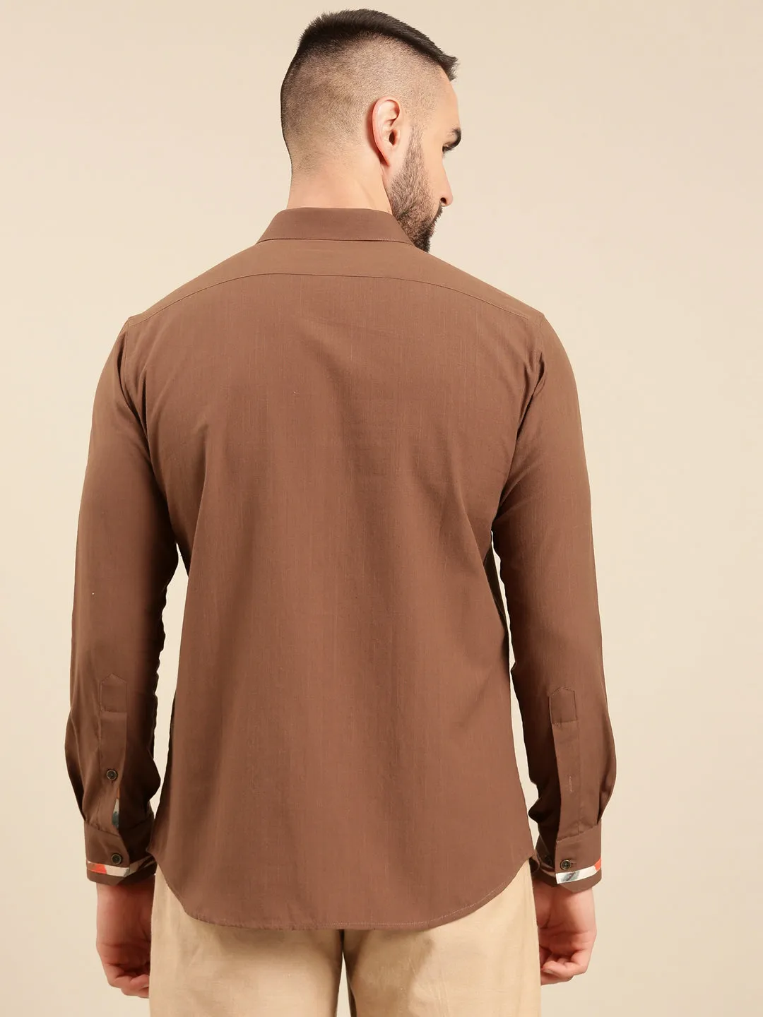 Brown Print Malai Cotton - MM0862