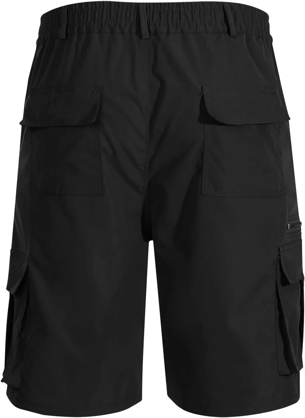 Cargo Shorts for Men Casual Summer Hiking Pants Elastic Waist Big and Tall Knee Length Multi-Pockets Bermuda Shorts