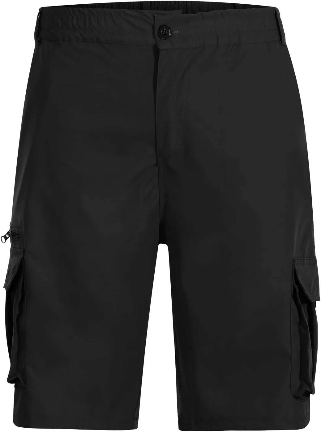 Cargo Shorts for Men Casual Summer Hiking Pants Elastic Waist Big and Tall Knee Length Multi-Pockets Bermuda Shorts