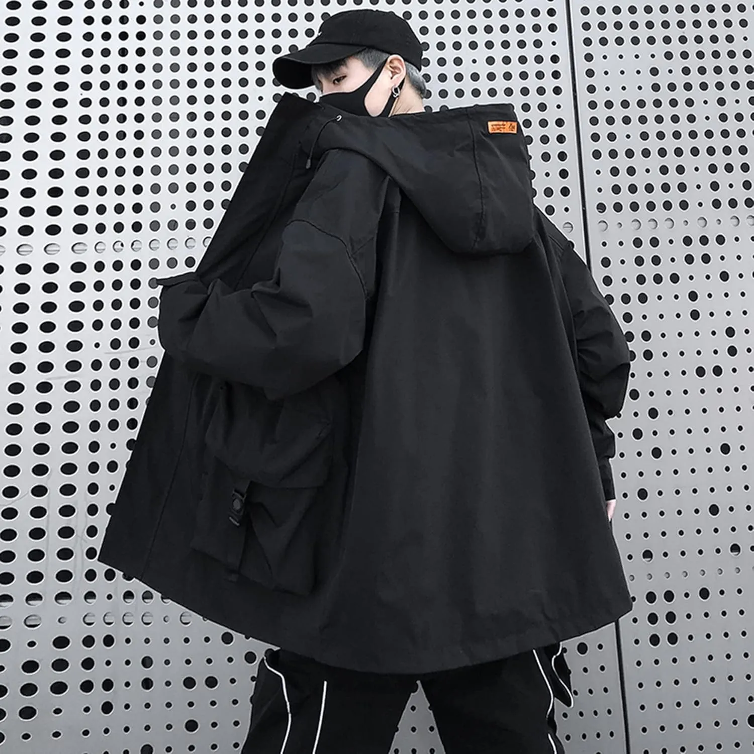 Casual Techwear Gothic Clothes Cyberpunk Jacket Windbreaker Streetwear Jackets Zipper Tactical Hooded for Men