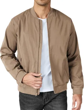 COOFANDY Men's Bomber Jacket Lightweight Casual Stylish Light Flight Jacket Windbreaker Varsity Jackets