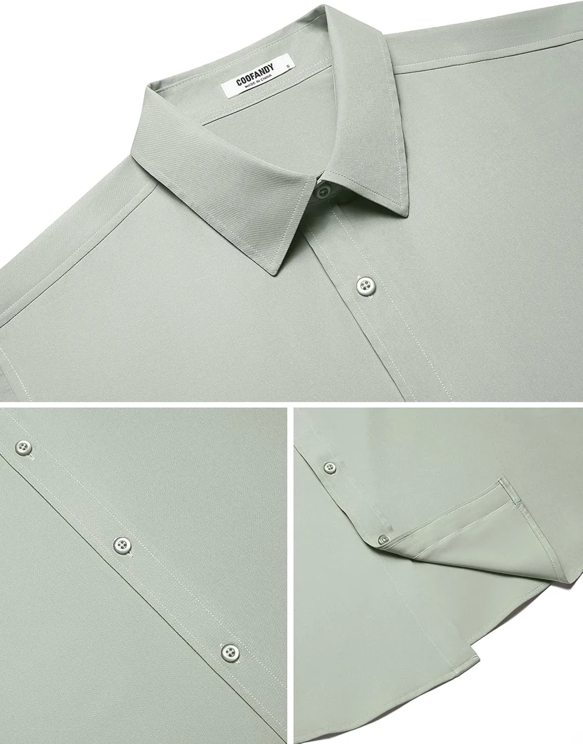 COOFANDY Mens Short Sleeve Dress Shirts Stretch Wrinkle Free Button Down Shirt Casual Summer Top