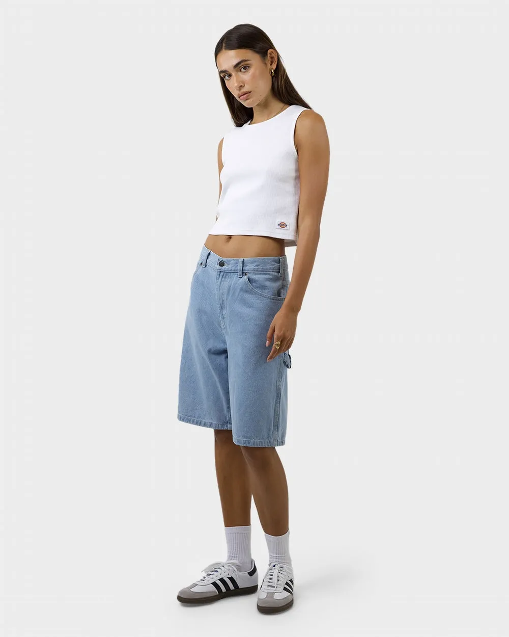 Dickies 11" Relaxed Fit Carpenter Denim Shorts - Light Indigo