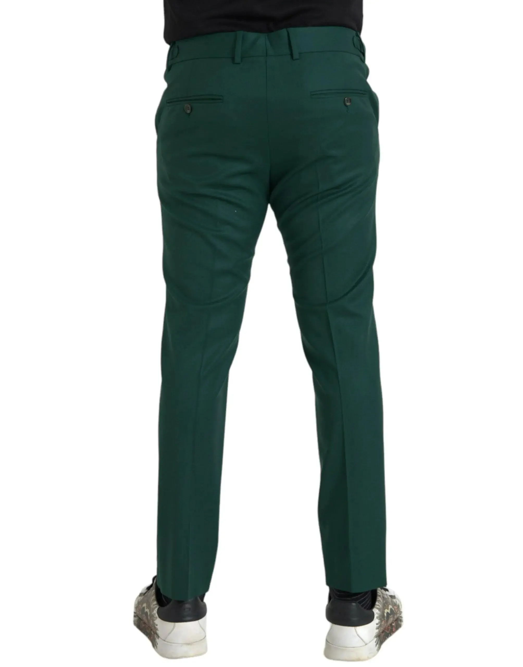 Dolce & Gabbana Green Wool Chino Pants
