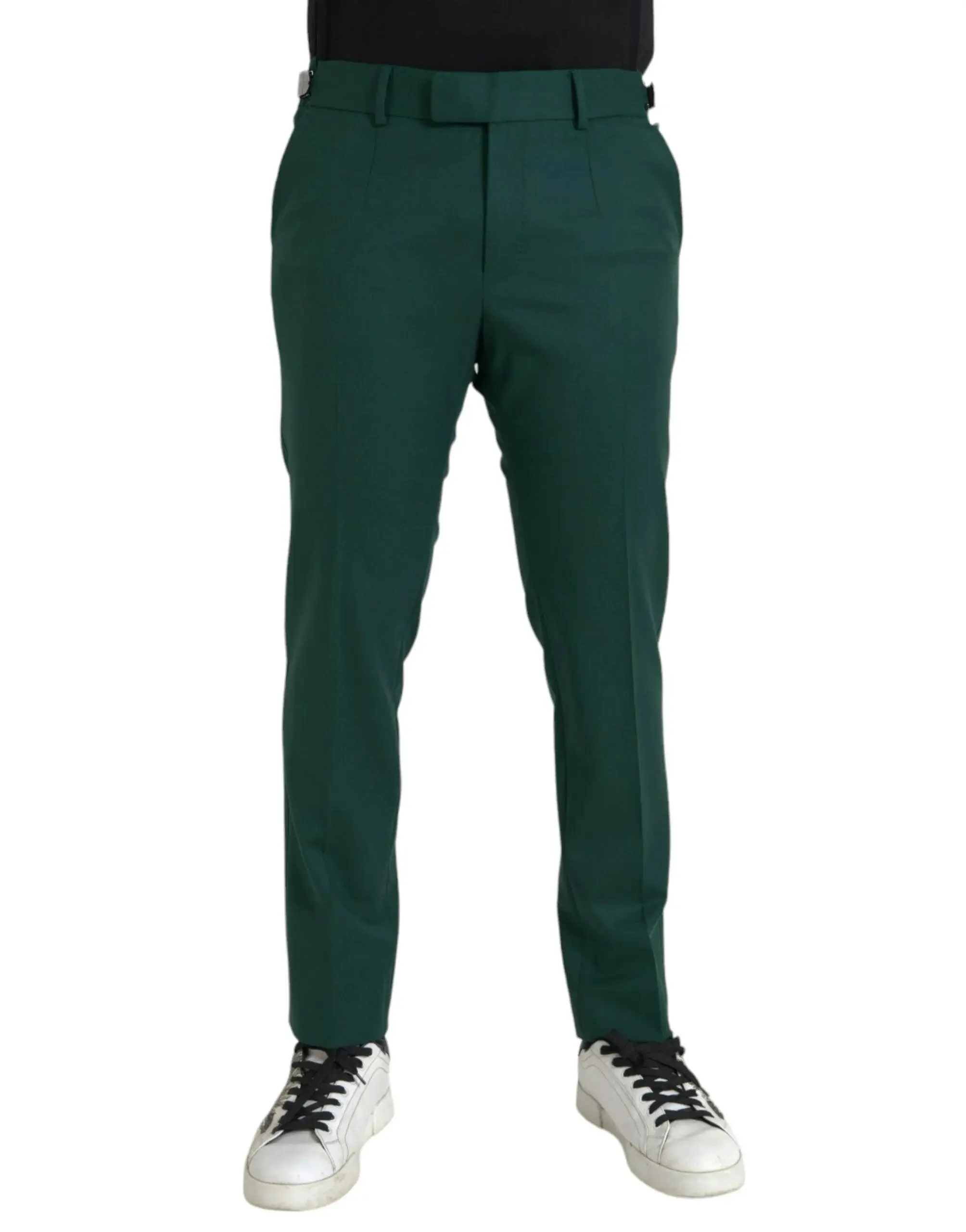 Dolce & Gabbana Green Wool Chino Pants