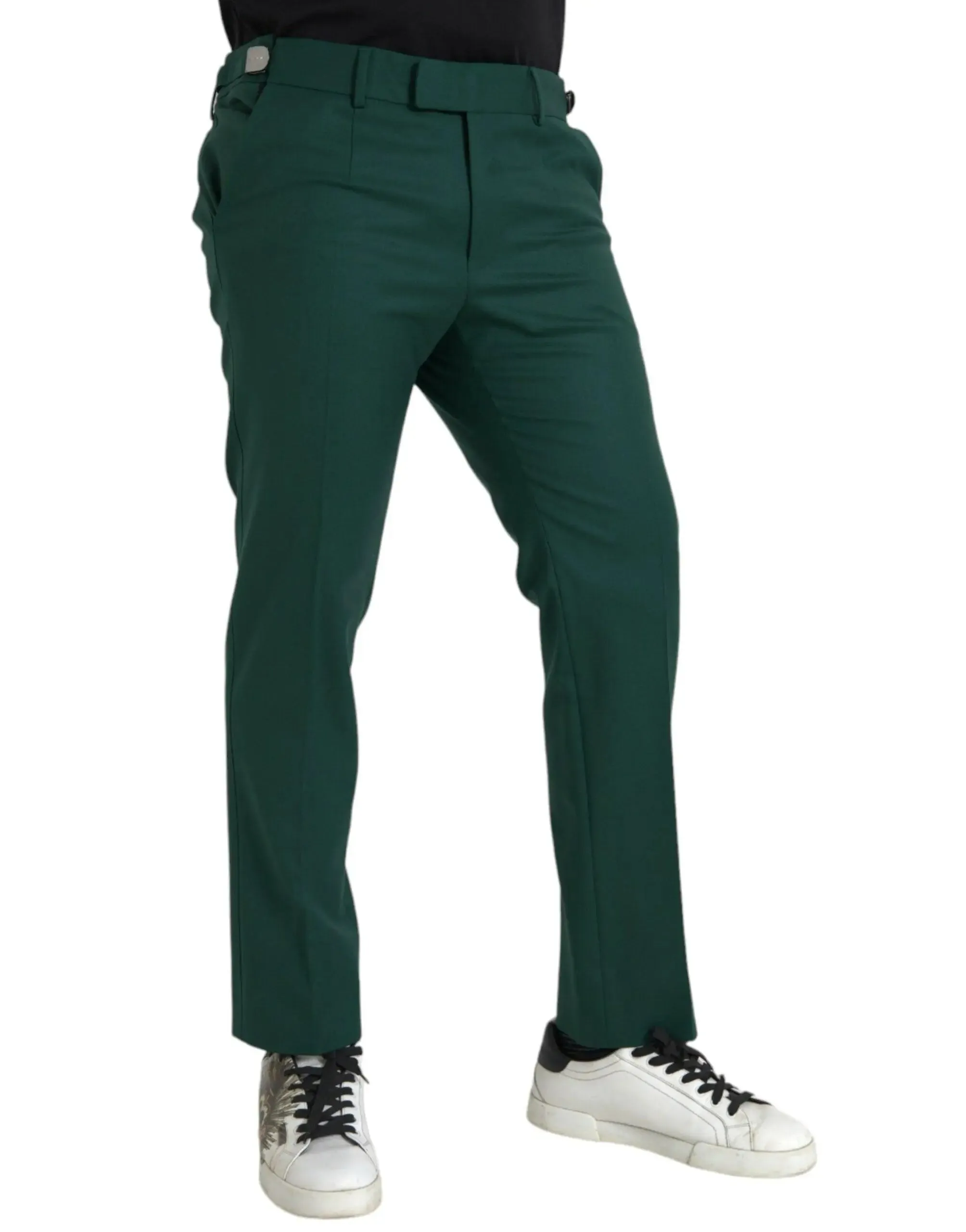 Dolce & Gabbana Green Wool Chino Pants