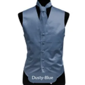 Dusty-Blue Mens Solid Vest