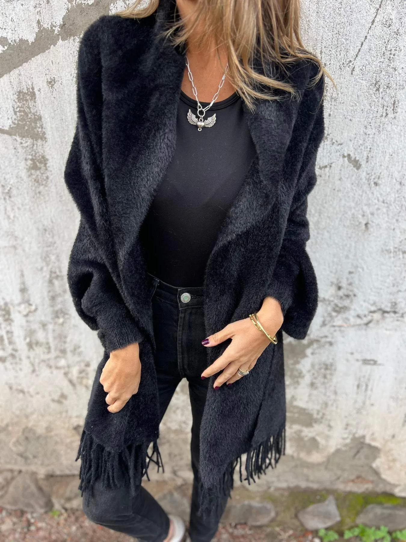 Elena | Elegant Wrap Sweater with Long Sleeves