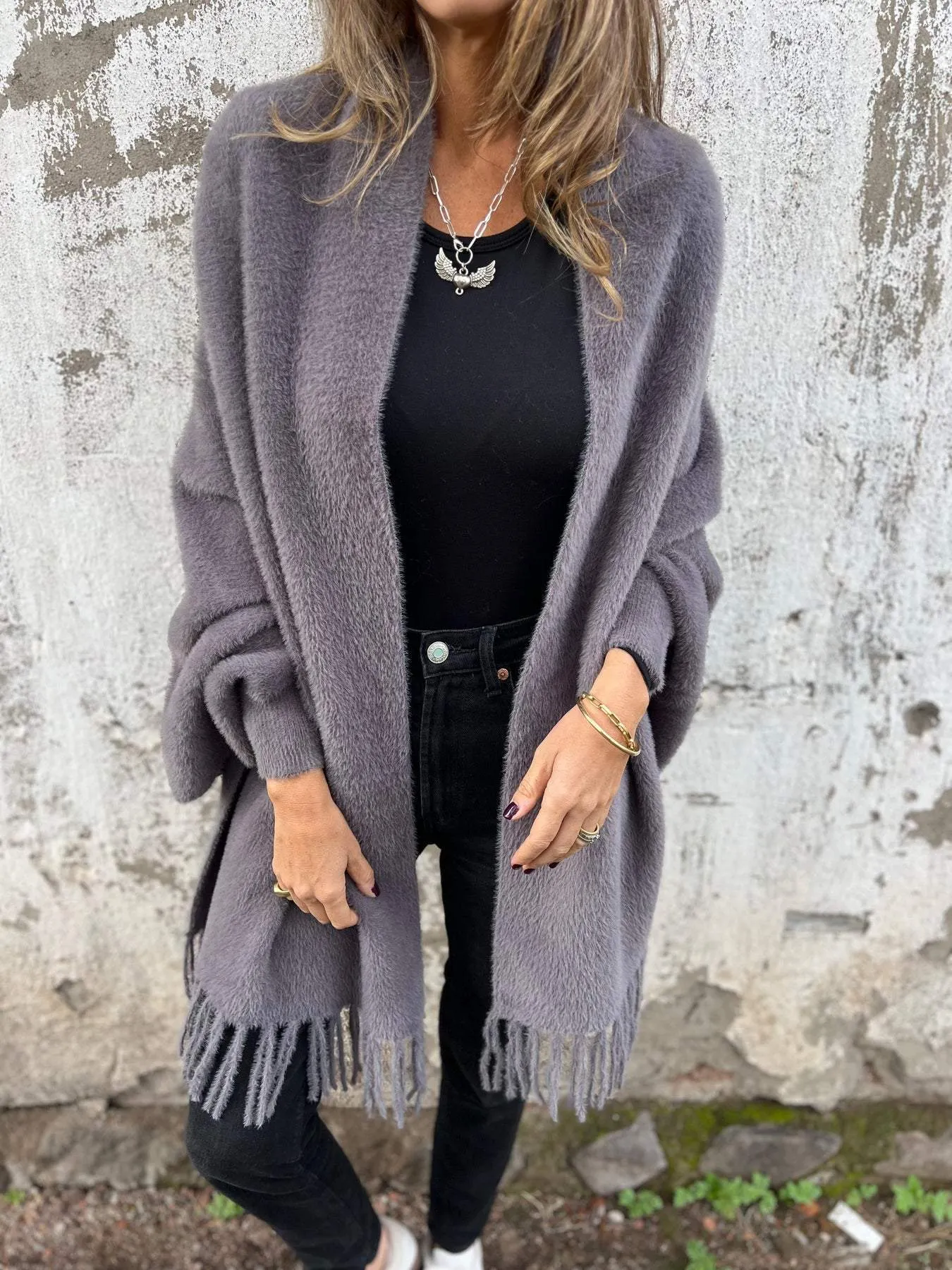 Elena | Elegant Wrap Sweater with Long Sleeves