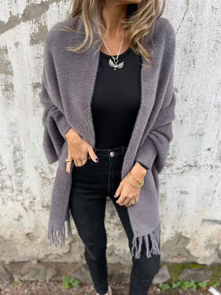 Elena | Elegant Wrap Sweater with Long Sleeves