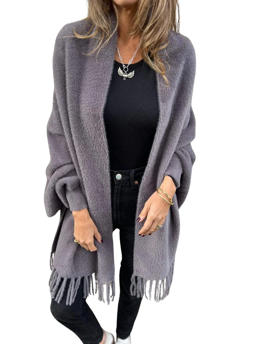 Elena | Elegant Wrap Sweater with Long Sleeves