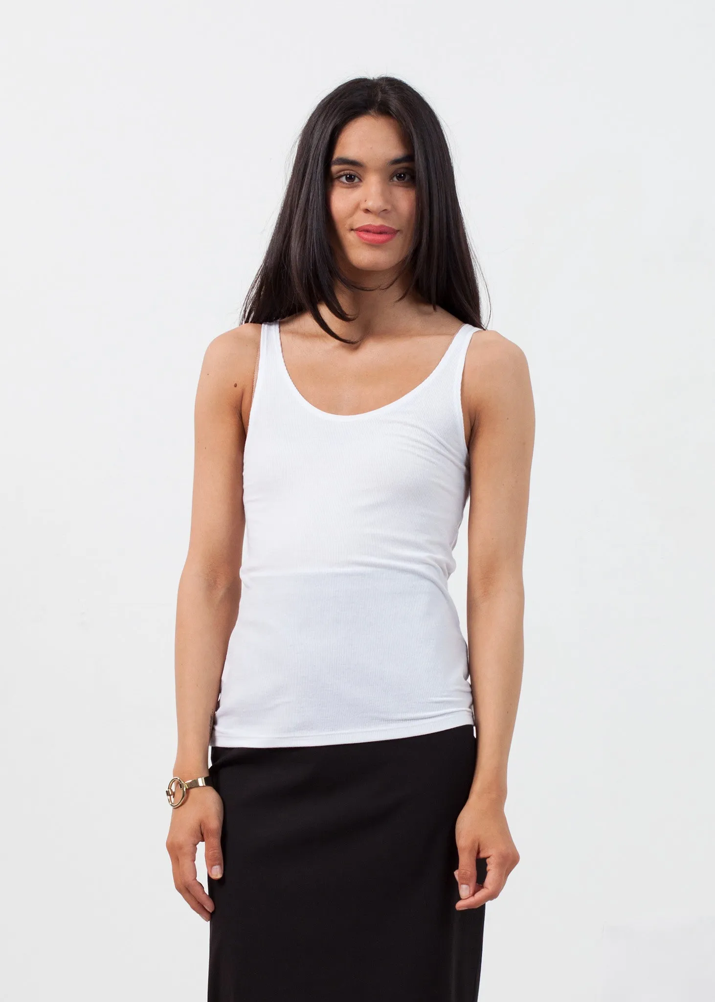 Feather Ribbed Tank - Fashionable Choice