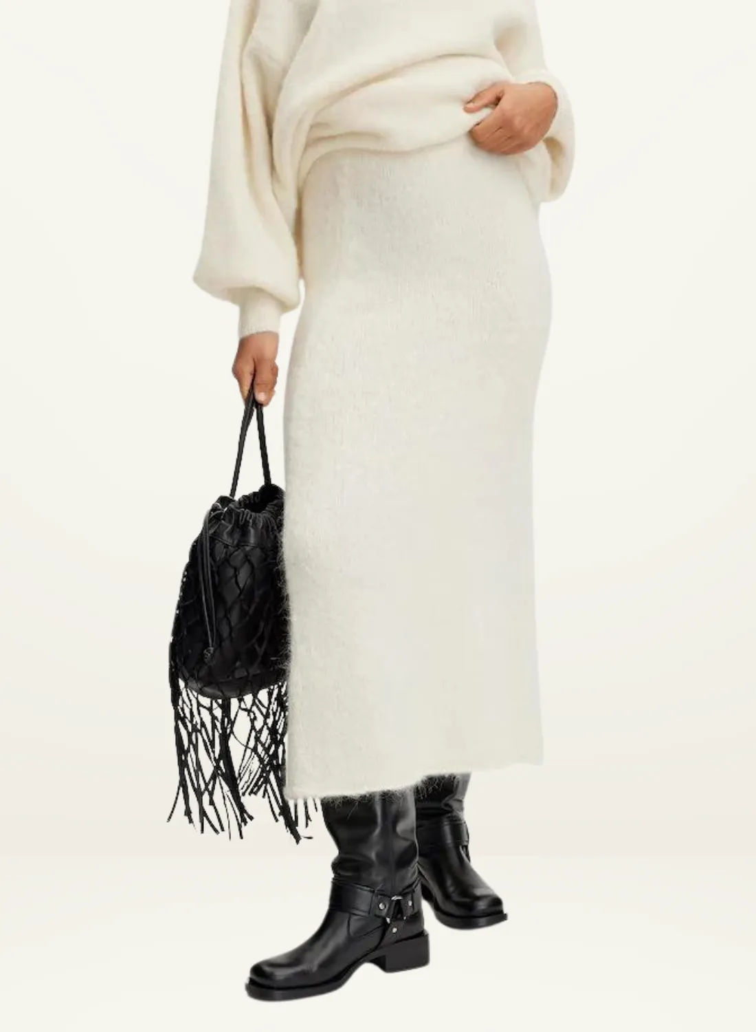 Gestuz Posiagz Skirt in IVORY