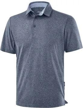 Golf Polo Shirts Short Sleeve Dry Fit Performance Moisture Wicking Collared Heather Polo Casual Athletic Business