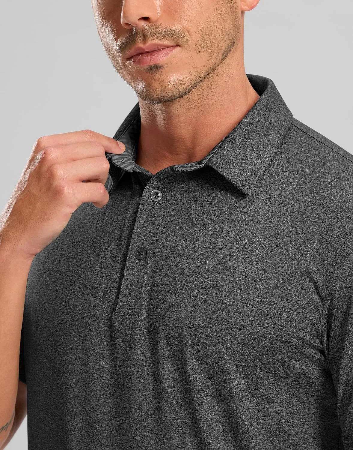 Golf Polo Shirts Short Sleeve Dry Fit Performance Moisture Wicking Collared Heather Polo Casual Athletic Business