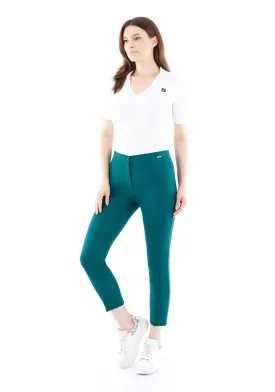 Green Ankle Length Skinny Pants