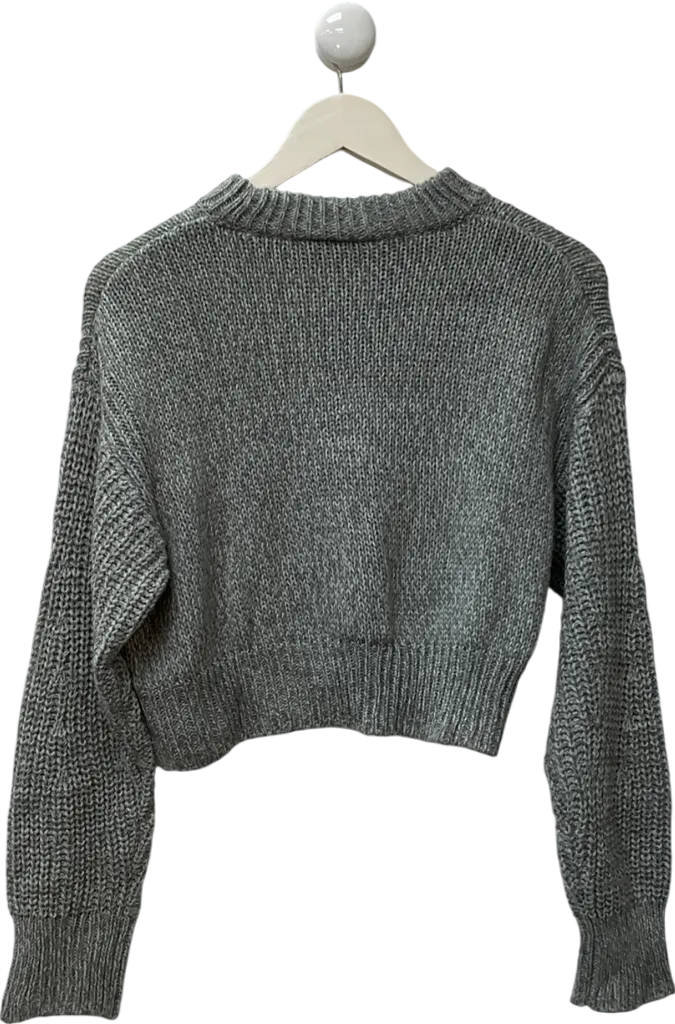 H&M Grey Knitted Jumper UK M