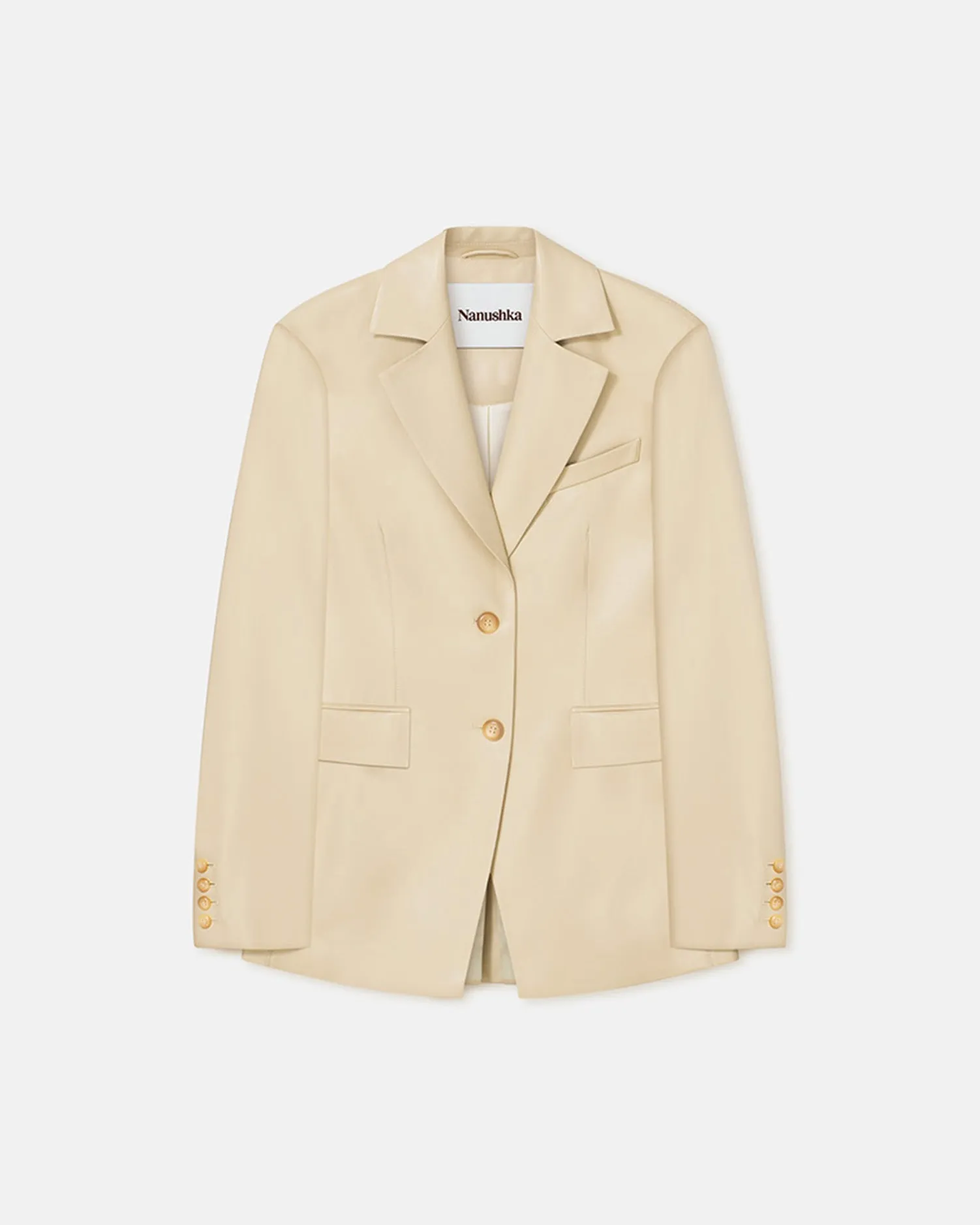 Hathi - Okobor™Alt-Leather Blazer - Hay