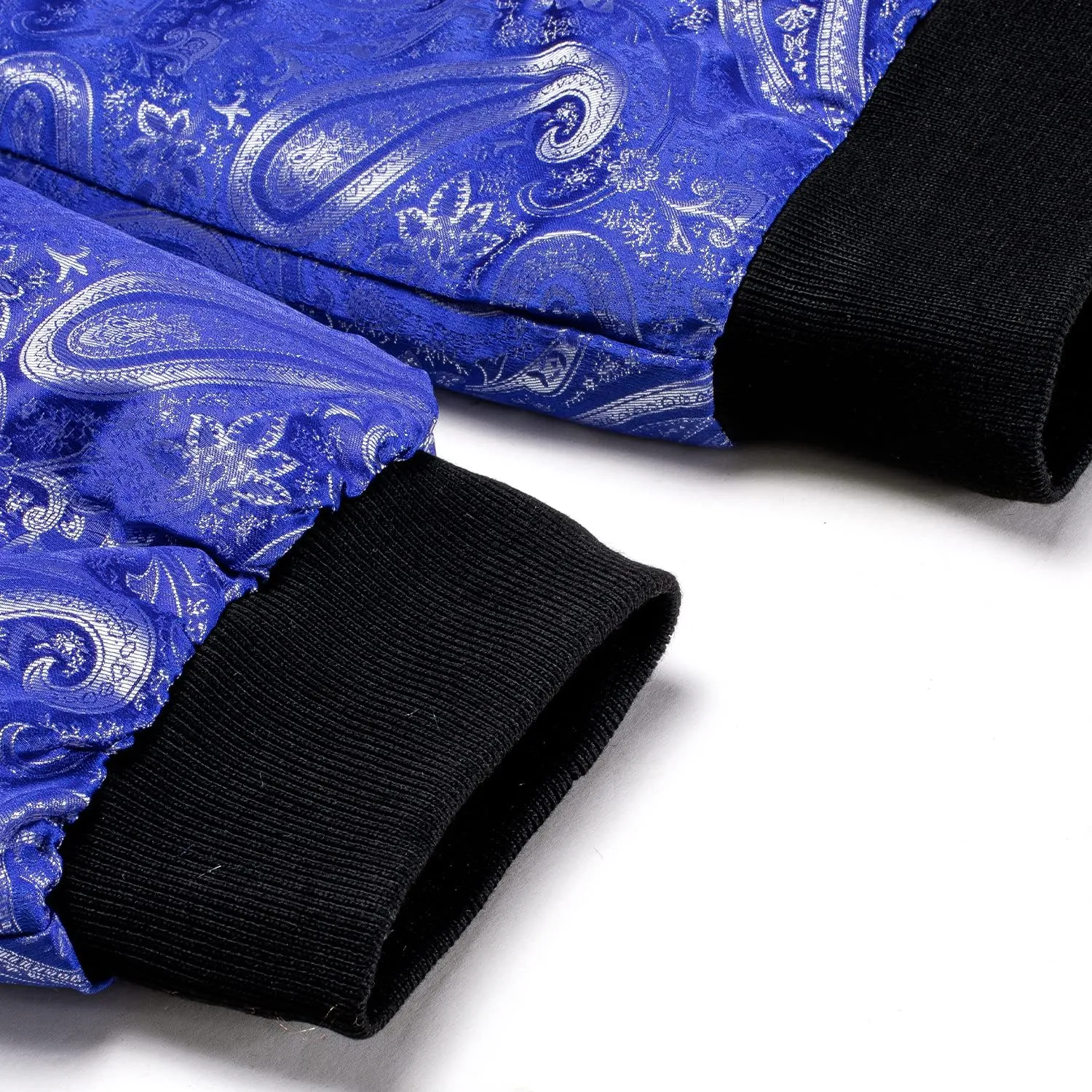 Hi-Tie Paisley Jackets for Men Lightweight Windbreaker Jacket Zipper Coat with Pockets