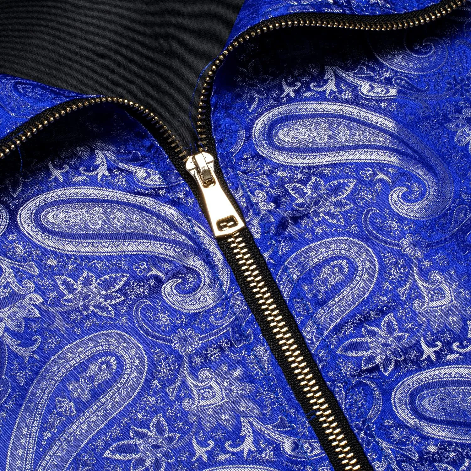 Hi-Tie Paisley Jackets for Men Lightweight Windbreaker Jacket Zipper Coat with Pockets
