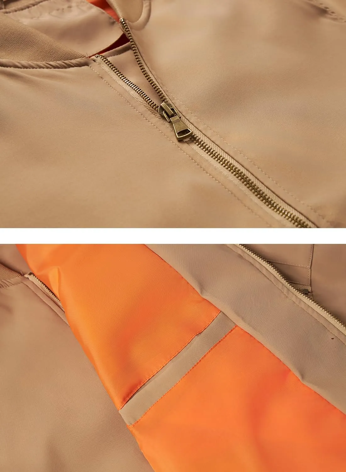HOOD CREW Mens Bomber Jacket Lightweight Casual Stylish Spring Fall Windbreaker Zip Up Outwear Coat with Pockets