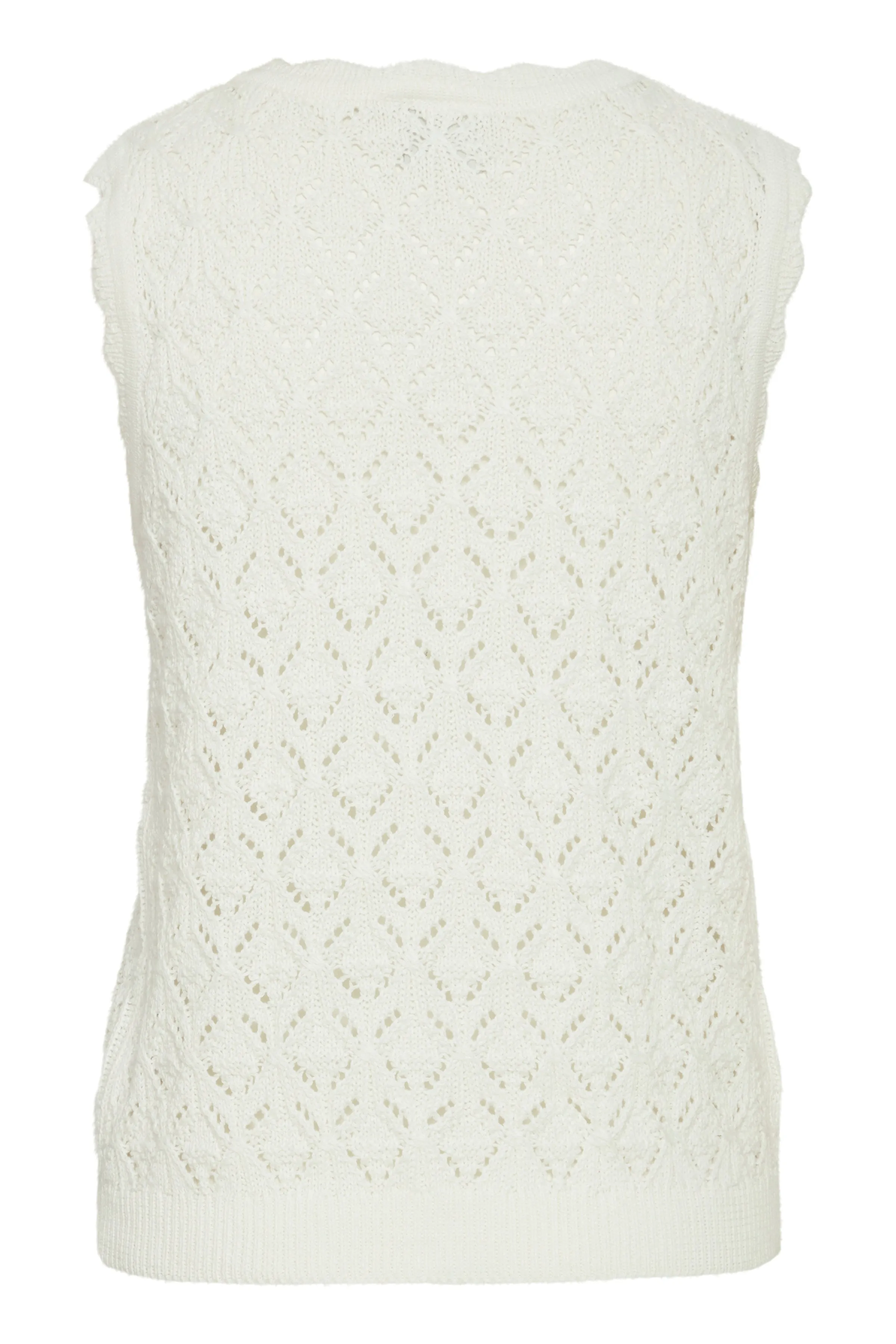 ICHI WOMEN'S BLANCA KNIT SWEATER VEST- CLOUD DANCER