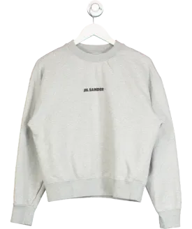 Jil Sander Grey Small Logo Sweatshirt UK XS