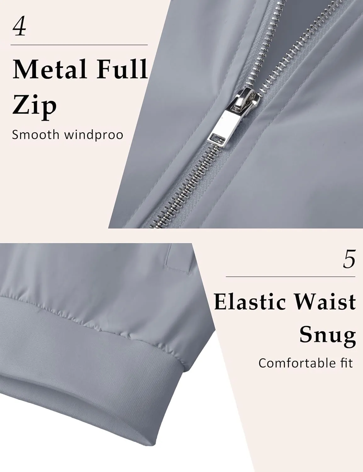 MAGCOMSEN Men's Bomber Jacket Lightweight Casual Windbreaker Spring Fall Zip Up Coat with 5 Pocket