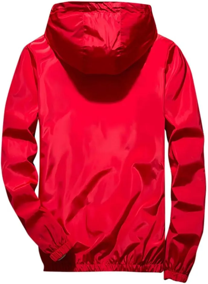 Men's Jackets Lightweight Rain Jacket Windbreaker Shell Raincoat With Hood For Golf Hiking Travel, M-7XL
