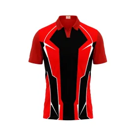 Next Print Customized Polo Neck Red Jersey NPTS10
