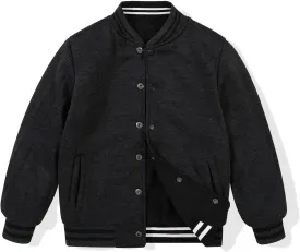 SNOW DREAMS Boys Bomber Jacket Reversible Flight Jackets Fall Spring Varsity Windbreaker