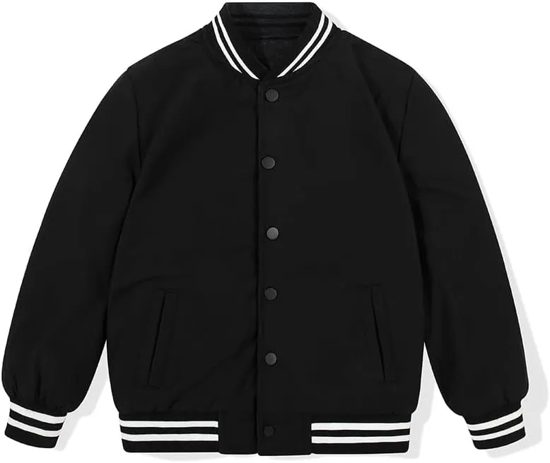 SNOW DREAMS Boys Bomber Jacket Reversible Flight Jackets Fall Spring Varsity Windbreaker