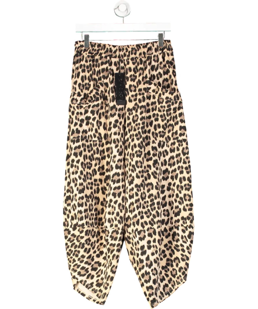 STUDIO ITALIA Brown Leopard Harem Style Trousers UK XL