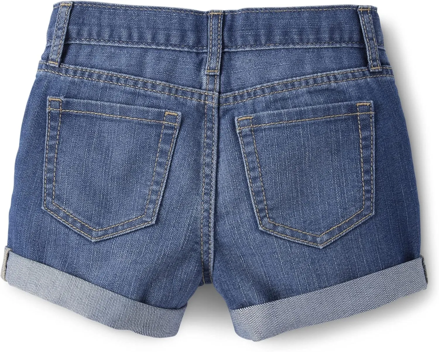 The Children's Place Girls Roll Cuff Denim Shortie