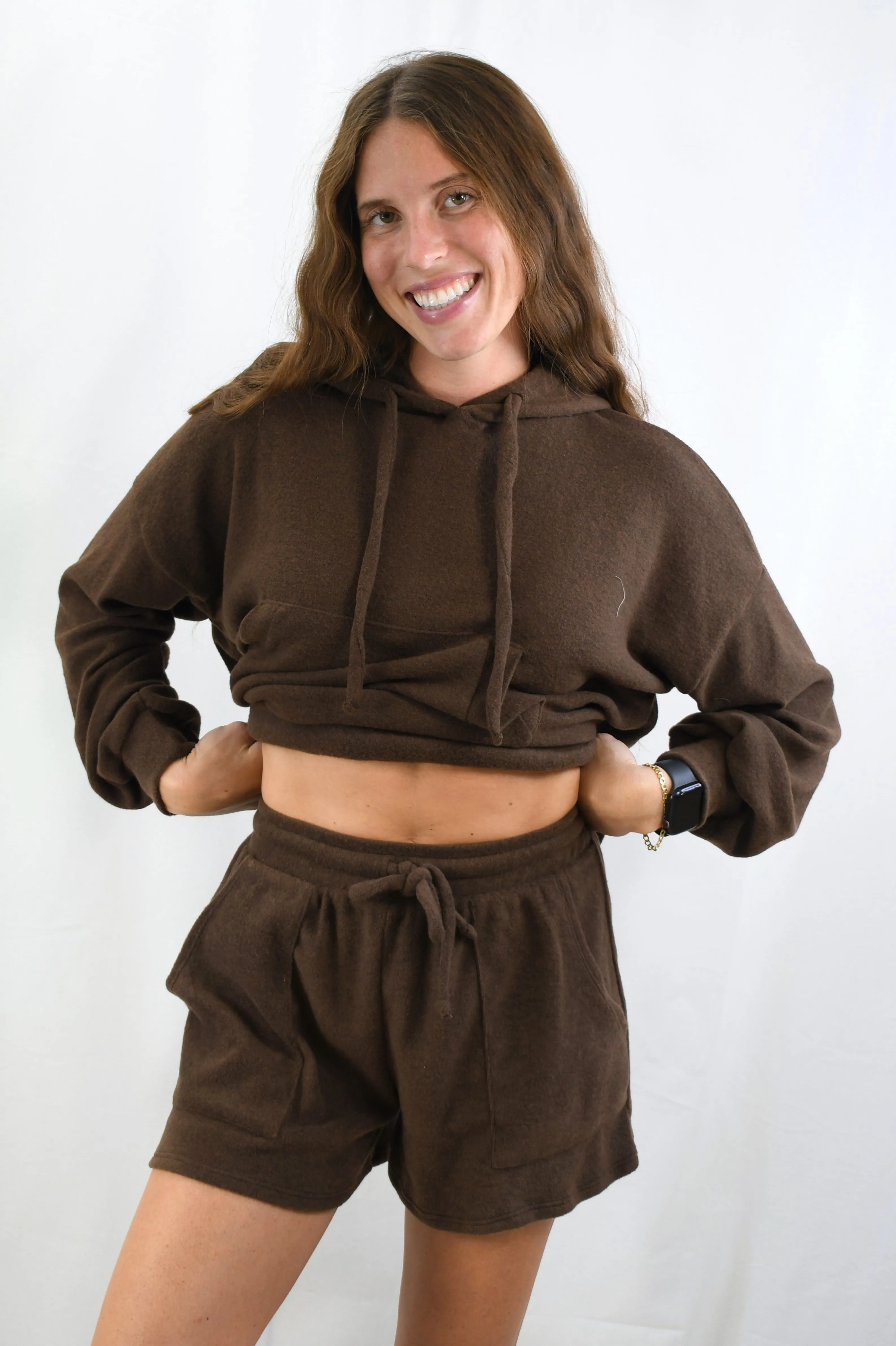 Travel Time Brushed Knit Shorts
